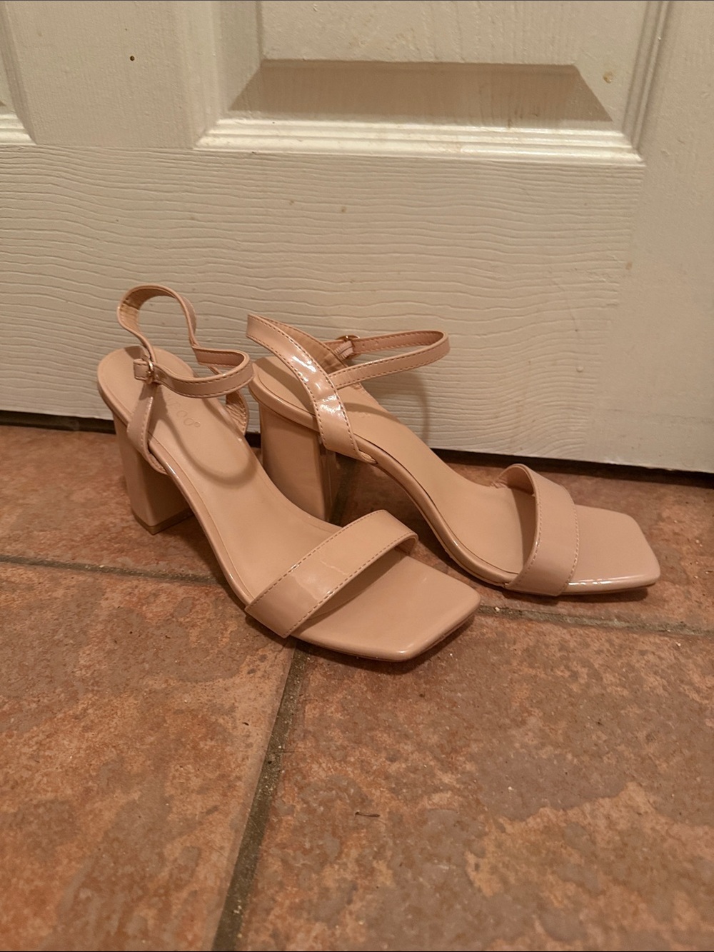 BAMBOO Block Heel Ankle-Strap Sandals